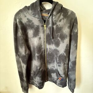 Aviator Nation - Charcoal tie dye zip hoodie